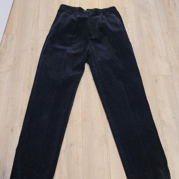 Vintage Ports Int'l Pleated Velvet Trousers - Picture 1 of 2